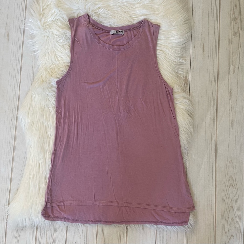 Fashion Nova Muscle Tank Top Blouse Lavender Muave